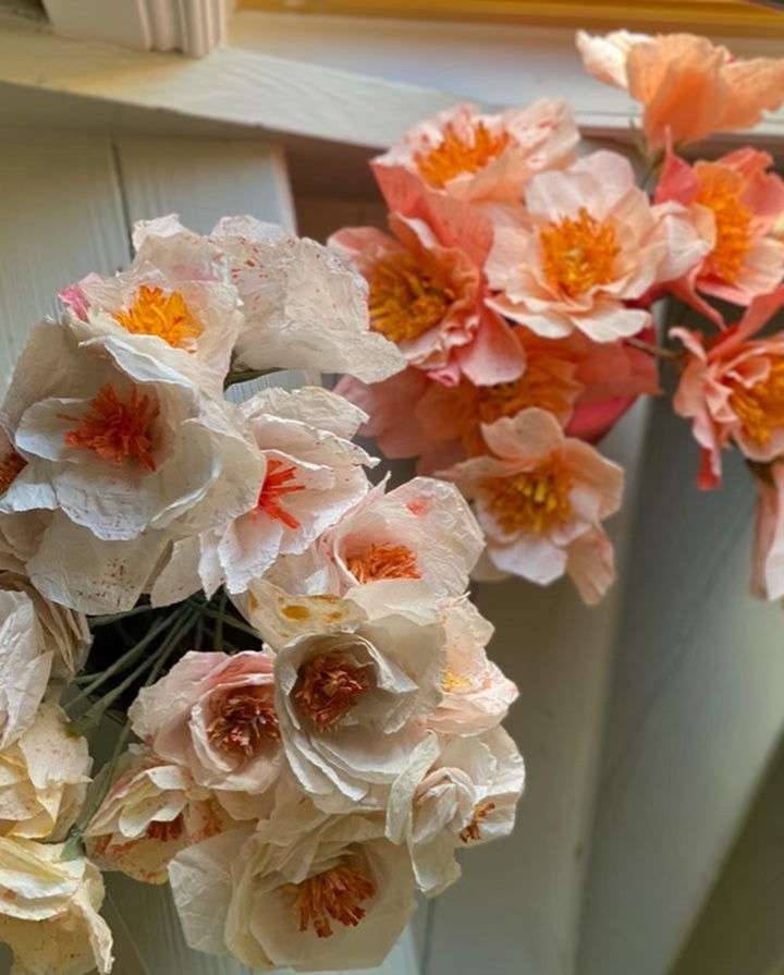 Workshop med pappersblommor